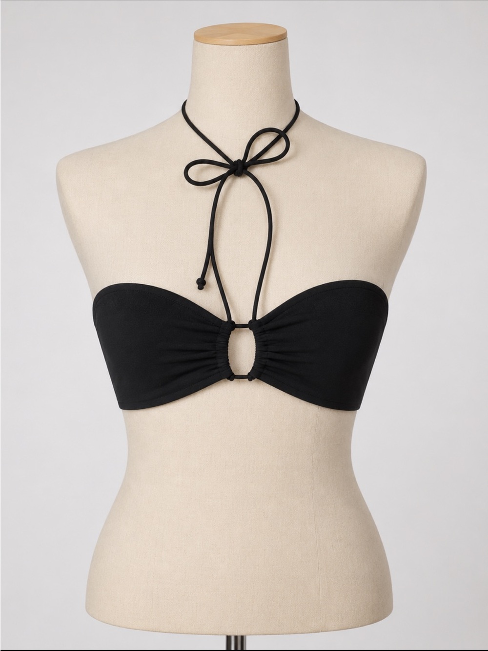 Black Bandeau Halter Top
